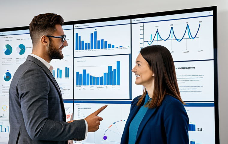 회원의 요구를 반영한 콘텐츠 개발하기 - Data Analysis & Persona Creation**
"A brightly lit modern office space. A marketing team is collabo...